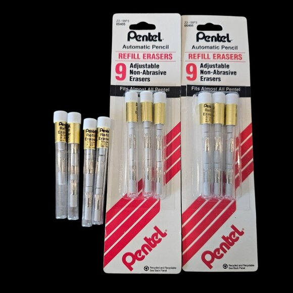 PENTEL AUTOMATIC PENCIL REFILL ERASERS |‎ PACKAGE OF 19 Z2-1PB3 | VTG 90s - Picture 1 of 7